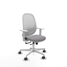 PIQUERAS Y CRESPO Silla de oficina Cilanco Gris y Blanco con mecanismo Sincro/Traslack