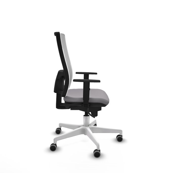PIQUERAS Y CRESPO Silla de oficina Horna Gris y Blanca con Mecanismo Sincro PIQUERAS Y CRESPO Silla de oficina Horna Gris y Blanca con Mecanismo Sincro