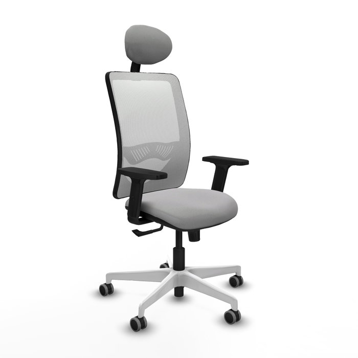 PIQUERAS Y CRESPO Silla de oficina Zulema con mecanismo Sincro, Gris claro y Blanco PIQUERAS Y CRESPO Silla de oficina Zulema con mecanismo Sincro, Gris claro y Blanco