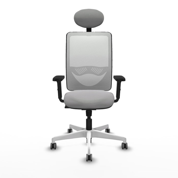 PIQUERAS Y CRESPO Silla de oficina Zulema con mecanismo Sincro, Gris claro y Blanco PIQUERAS Y CRESPO Silla de oficina Zulema con mecanismo Sincro, Gris claro y Blanco