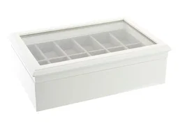 DKD Home Decor Relojero Romantico Blanco Gris 29.5 x 20.5 x 9 cm
