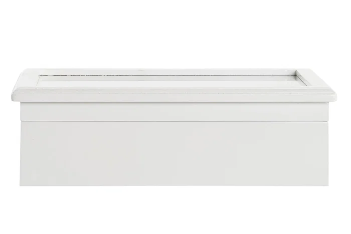 DKD Home Decor Relojero Romantico Blanco Gris 29.5 x 20.5 x 9 cm