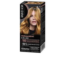 Syoss PERMANENT COLOR #8.7-Rub Dorad Caramelo Tinte Permanente 1 u