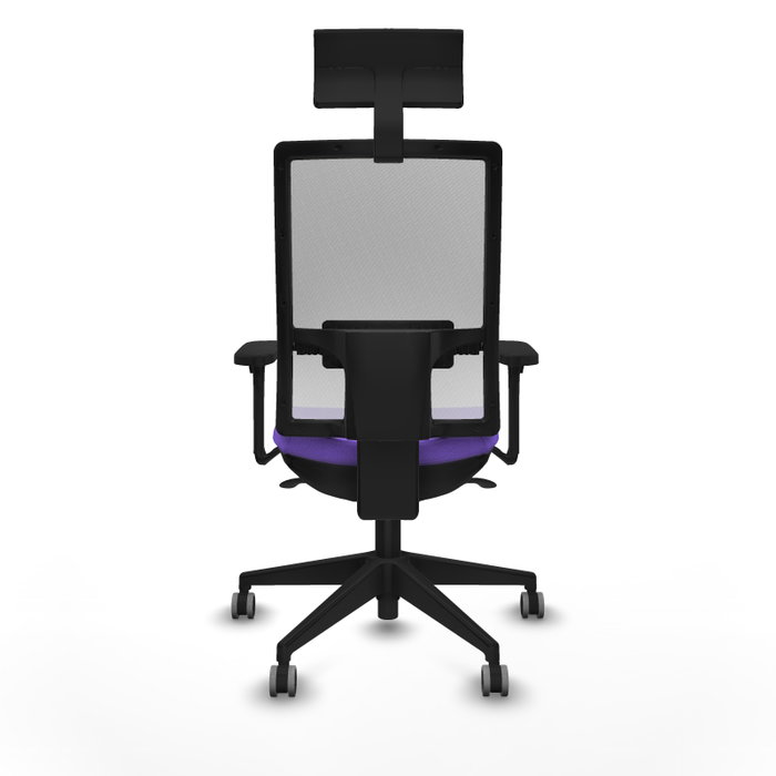 PIQUERAS Y CRESPO Silla de oficina Horna con mecanismo Sincro, Lila y Blanco