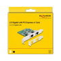 DeLOCK PCI Express x1 Tarjeta de Red LAN 2.5 Gigabit con 2 Puertos RJ45, RTL8125, Interna, Ethernet 2500 Mbit/s, para PC, Blanco