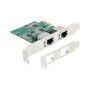 DeLOCK Tarjeta de red PCI Express x1 2,5 Gigabit LAN 2 x RJ45 88101 Blanca