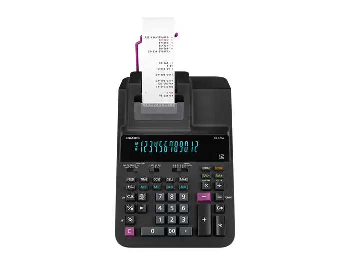 Casio DR-200R-BK Calculadora con Impresora de 12 Dígitos Negro Casio DR-200R-BK Calculadora con Impresora de 12 Dígitos Negro