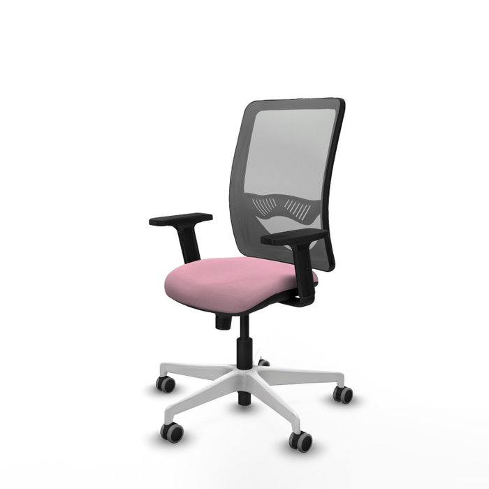 PIQUERAS Y CRESPO Silla de oficina Zulema Rosa y Gris