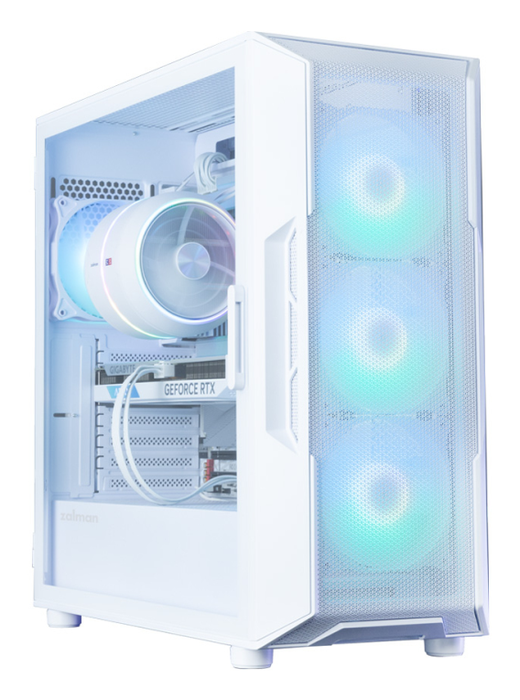 Zalman i3 NEO ARGB V2 WHITE Midi Tower PC Caja Blanco ATX, Mini-ITX, Frontal 3x120mm