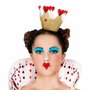My Other Me Disfraz Reina de Corazones con Diadema, Corona, Vestido y Medias XL