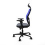 PIQUERAS Y CRESPO Silla de oficina Jorquera con mecanismo Sincro, Gris y Azul