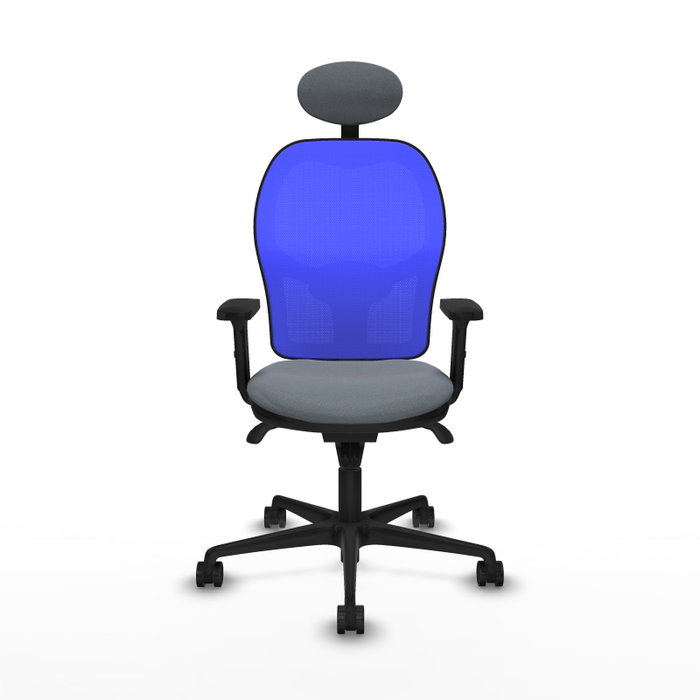 PIQUERAS Y CRESPO Silla de oficina Jorquera con mecanismo Sincro, Gris y Azul PIQUERAS Y CRESPO Silla de oficina Jorquera con mecanismo Sincro, Gris y Azul