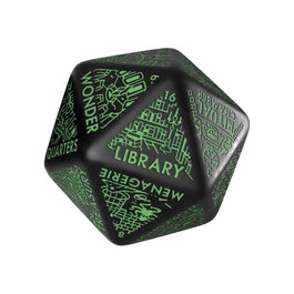 Viridian Jumbo dado Dungeon Room Generator D20 Negro