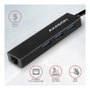 Axagon HMA-GL3A Multiport-Hub con 3x USB-A, Gbit-LAN y microSD