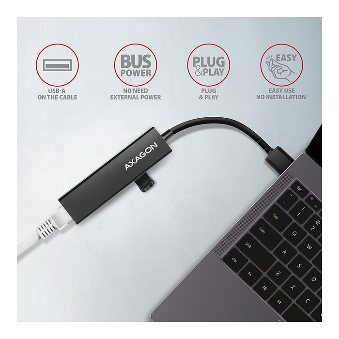 Axagon HMA-GL3A Multiport-Hub con 3x USB-A, Gbit-LAN y microSD Axagon HMA-GL3A Multiport-Hub con 3x USB-A, Gbit-LAN y microSD