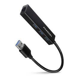 Axagon HMA-GL3A Multiport-Hub con USB 3.0, Gbit-LAN, 3x USB-A y microSD
