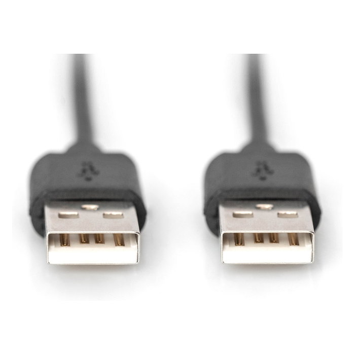 Digitus Cable de conexión USB 2.0 Tipo A Macho/Macho, 1 m, Negro