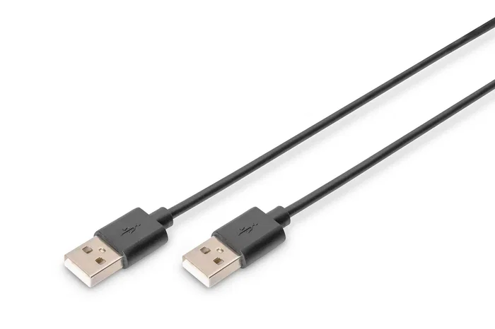 Digitus AK-300100-010-S Cable USB 2.0 Tipo A Macho/Macho para PC/Laptop - 1 Metro - Velocidad 480 Mbps - Negro