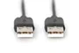 Digitus AK-300100-010-S Cable USB 2.0 Tipo A Macho/Macho para PC/Laptop - 1 Metro - Velocidad 480 Mbps - Negro