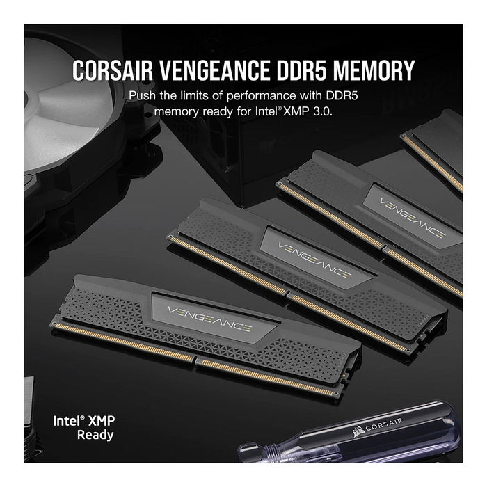 Corsair Vengeance CMK96GX5M2B6800C40 Kit Memoria RAM DDR5 96GB (2x48GB) 6800MHz CL40 DIMM 288-pin Intel XMP 3.0 - Negro