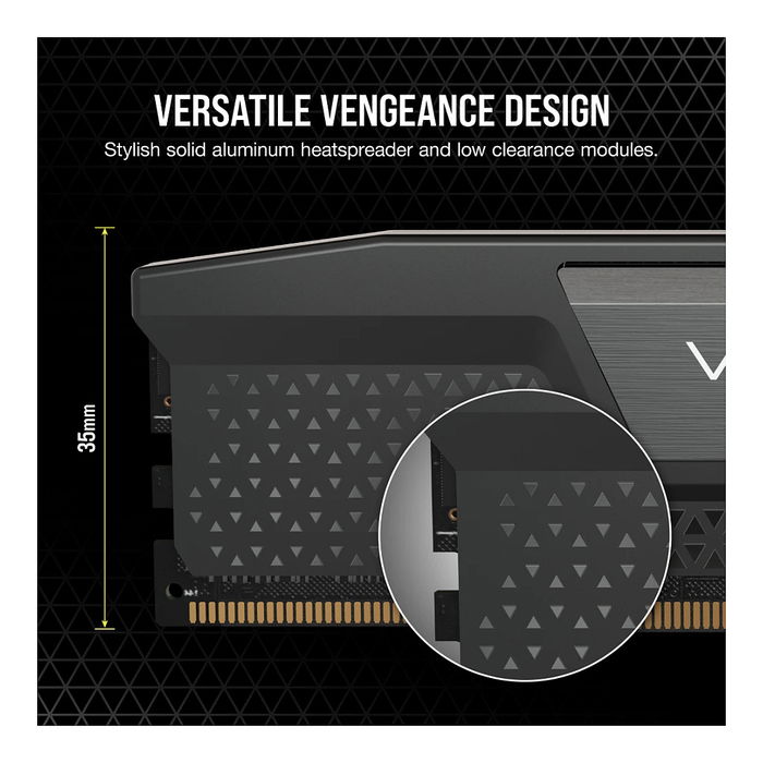 Corsair Vengeance CMK96GX5M2B6800C40 Kit Memoria RAM DDR5 96GB (2x48GB) 6800MHz CL40 DIMM 288-pin Intel XMP 3.0 - Negro