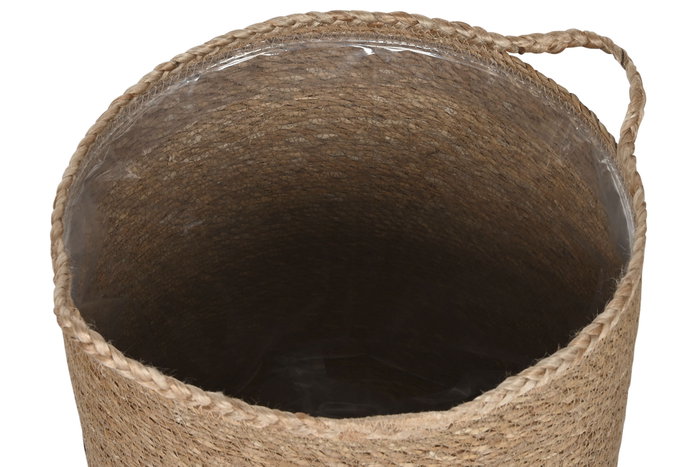 DKD Home Decor Set de 5 Cestos de Fibra Natural 37x37x36 cm