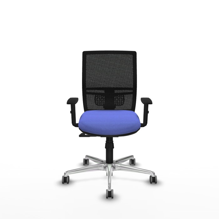 PIQUERAS Y CRESPO Silla de oficina Yunquera con mecanismo Sincro, Azul claro y Negro
