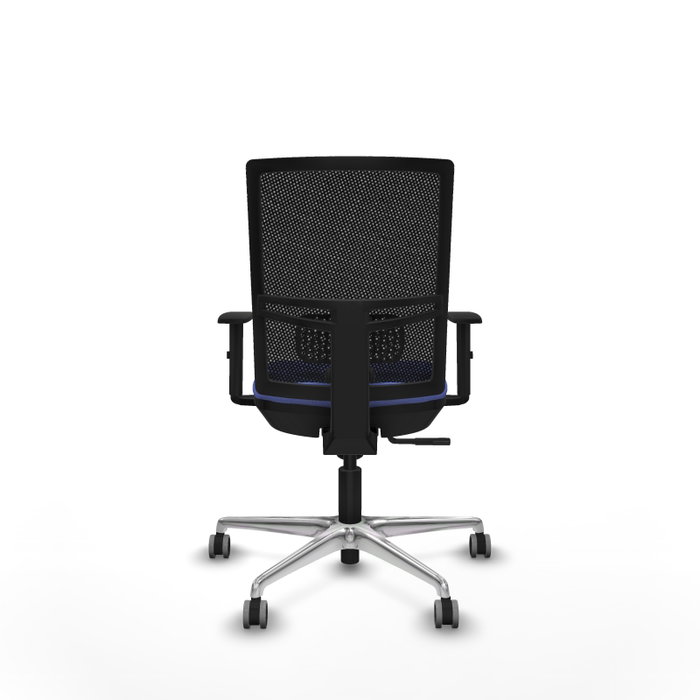 PIQUERAS Y CRESPO Silla de oficina Yunquera con mecanismo Sincro, Azul claro y Negro