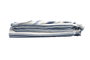 DKD Home Decor Plaid Azul Gris 260 x 160 cm Algodón Reciclado Poliéster Rayas Multiusos Hecho a Mano