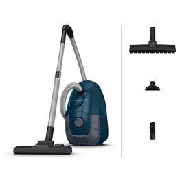 Rowenta RO3126 Aspiradora cilíndrica Power XXL 900W con rebobinado automático, bolsa 4.5L y filtro higiénico - Azul/Gris