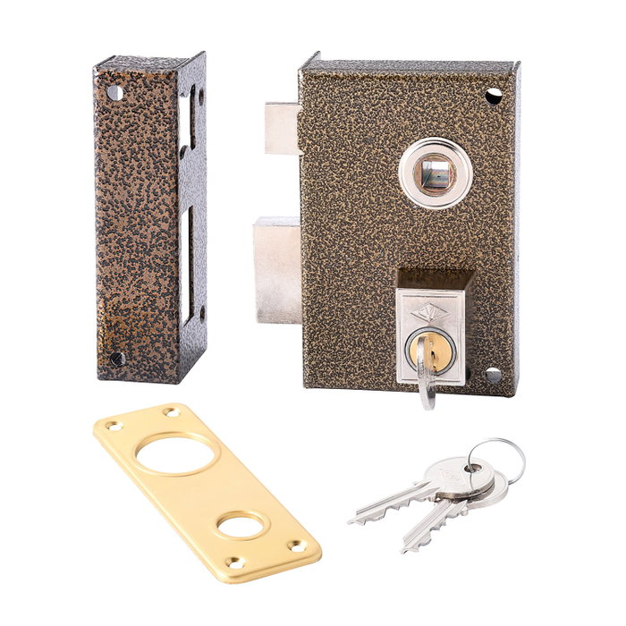 CVL Cerradura de Sobreponer 156-BR/70/HE Izquierda con Cilindro Redondo