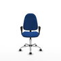 PIQUERAS Y CRESPO Silla de oficina Algarra Azul con Base Cromada y Brazos Fijos