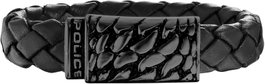 Police Joyería PJ25729BLB.01-L Pulsera de Cuero Negro