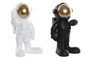 DKD Home Decor Figura de Astronauta en Resina Dorado Set de 2