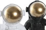 DKD Home Decor Figura de Astronauta en Resina Dorado Set de 2