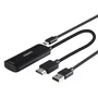 Lindy Adaptador USB-C a HDMI 43423 - 0.2 m - USB-C Hembra a HDMI Macho/Hembra - Negro - 4K 60Hz 18Gbit/s DisplayPort Alt Mode