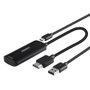 Lindy 43423 Adaptador de Cable de Vídeo 0,2 m USB Tipo C a HDMI + USB Type-C Negro