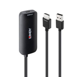 Lindy 43423 Adaptador de Vídeo USB Tipo C a HDMI + USB Type-C Negro