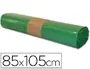 Blanca Bolsa basura industrial verde 85x105cm galga 110 rollo 10 unidades