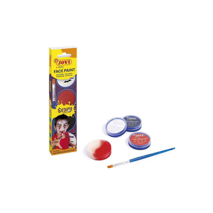 Jovi Set de Maquillaje en Crema Scary con 3 Botes de 8ml y Accesorios Jovi Set de Maquillaje en Crema Scary con 3 Botes de 8ml y Accesorios