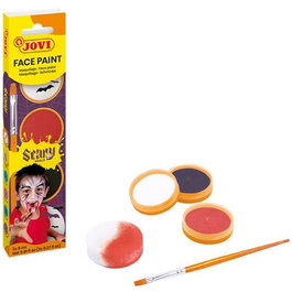 Jovi Maquillaje Crema Estuche 3 Botes 8ml + Accesorios Scary Blanco Rojo Negro