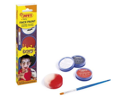 Jovi Set de Maquillaje en Crema Scary con 3 Botes de 8ml y Accesorios Jovi Set de Maquillaje en Crema Scary con 3 Botes de 8ml y Accesorios