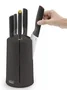 Joseph Joseph Elevate Set de Cuchillos con Bloque de 6 piezas, Negro