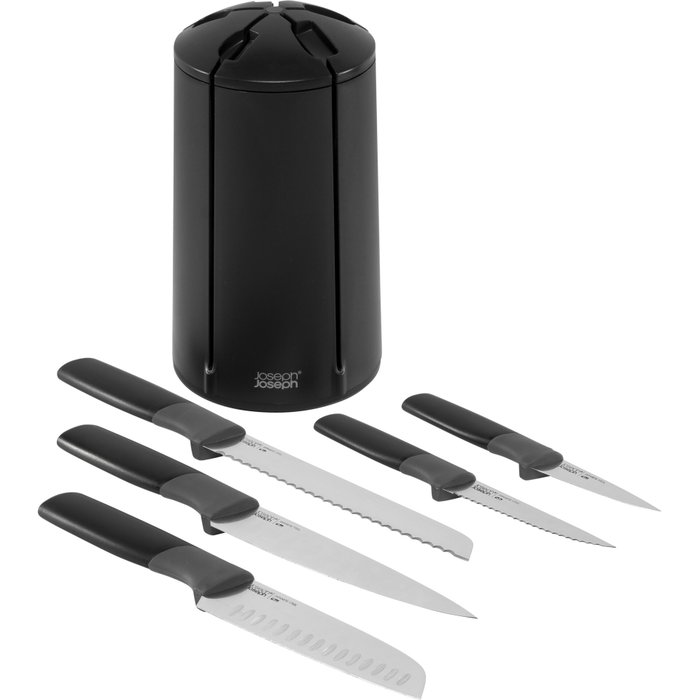 Joseph Joseph Elevate Set de Cuchillos con Bloque de 6 piezas, Negro Joseph Joseph Elevate Set de Cuchillos con Bloque de 6 piezas, Negro
