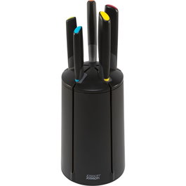 Joseph Joseph Elevate Set de Cuchillos con Bloque de 6 piezas, Negro