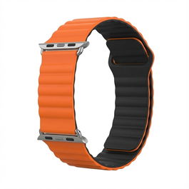 GUAN Pulsera Premium para Apple Watch, Naranja/Negro, 40mm, 41mm, 38mm, 42mm (Series 10), GA-MAG-BNDA-P-OMS