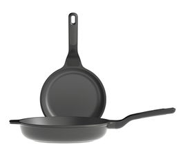 Berghoff 3950599 Lote 2 Sartenes 24-28 cm Stone+, Aluminio Reciclado, Antiadherente, Aptas para Inducción