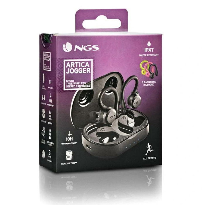 NGS Artica Jogger Auriculares Deportivos Bluetooth Negros NGS Artica Jogger Auriculares Deportivos Bluetooth Negros