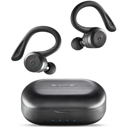 Ngs Auriculares Deportivos Bluetooth Ártica Jogger con Estuche de Carga Autonomía 10h Negros