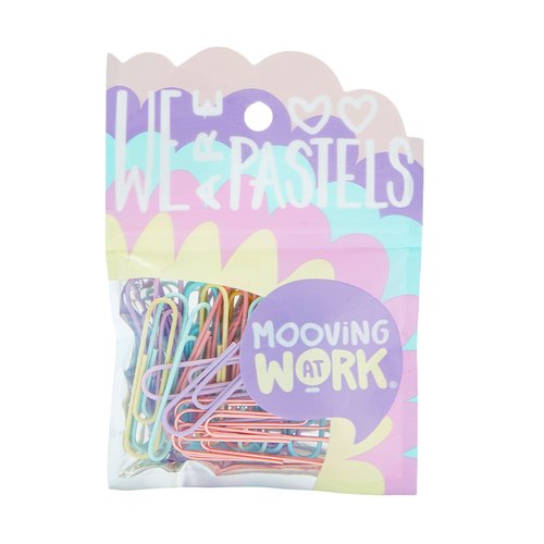 MOOVING Clip Color Mooving Pastel 50mm de 25 unidades MOOVING Clip Color Mooving Pastel 50mm de 25 unidades